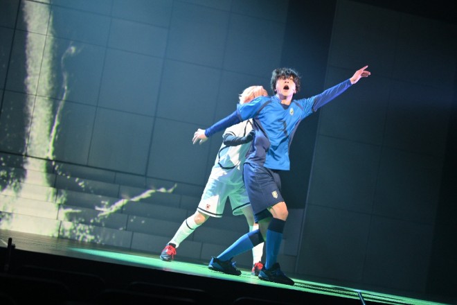 A scene from the final rehearsal of Blue Lock 4th STAGE